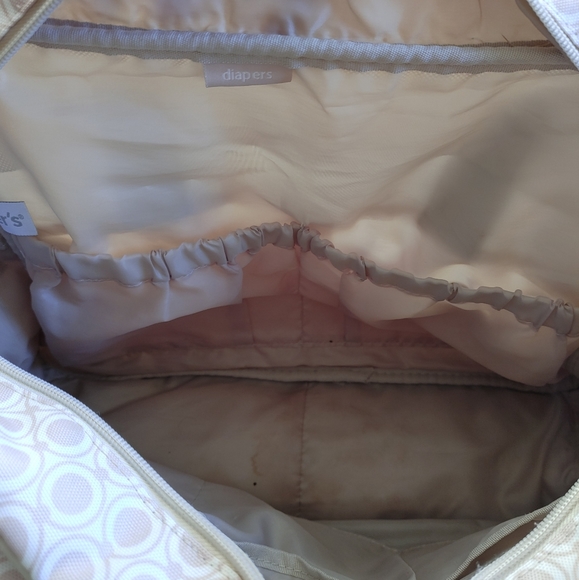 GUC Carters Diaper Bag Gender Neutral Beige White - Picture 5 of 12